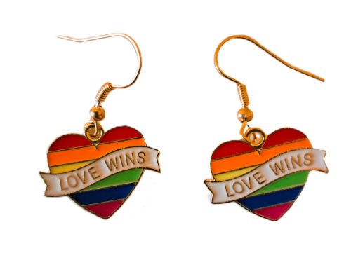 Love Wins - akasztós fülbevaló