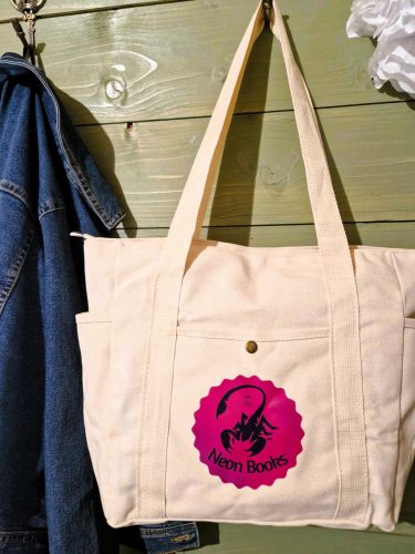 Zsebes vászontáska - pink