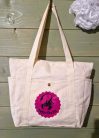 Zsebes vászontáska - pink