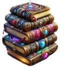 Könyves fülbevaló - élénk