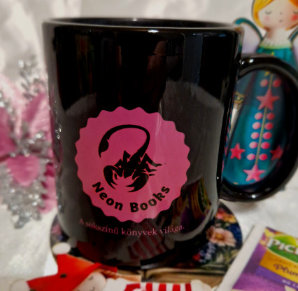 Neon Books bögre - fekete-pink