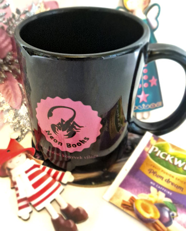 Neon Books bögre - fekete-pink