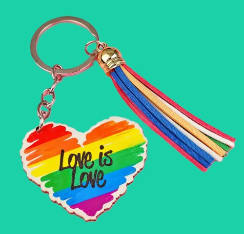 Kulcstartó - szivárvány