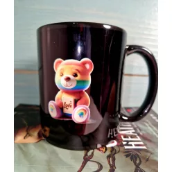 Bögre - szivárványos macis