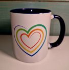 Szivárvány szíves bögre