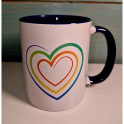 Szivárvány szíves bögre