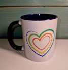 Szivárvány szíves bögre