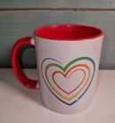 Szivárvány szíves bögre