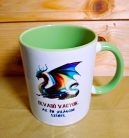 Bögre - sárkányos - zöld