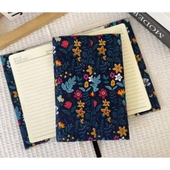 Könyv védőborító - kék, virágos