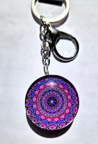 Mandala kulcstartó