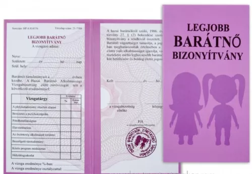 Tökéletes barátnő bizonyítvány