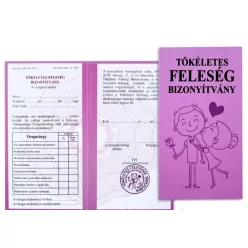 Tökéletes feleség bizonyítvány