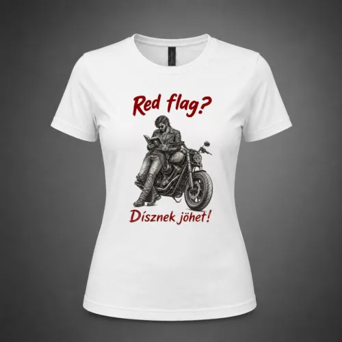 Női póló - Red flag - fehér