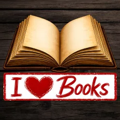 Hűtőmágnes - I love Books