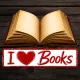 Hűtőmágnes - I love Books