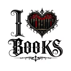 Hűtőmágnes - I love Books - gótikus