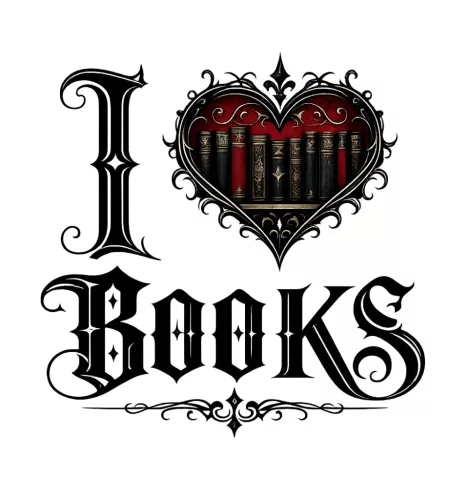 Hűtőmágnes - I love Books - gótikus