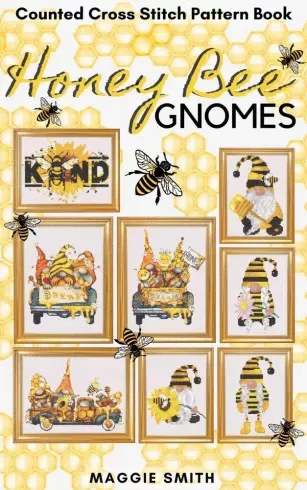 Maggie Smith - Honey Bee Gnomes Counted Cross Stitch Pattern Book (e-könyv)