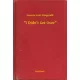 Francis Scott Fitzgerald - "I Didn't Get Over" (e-könyv)